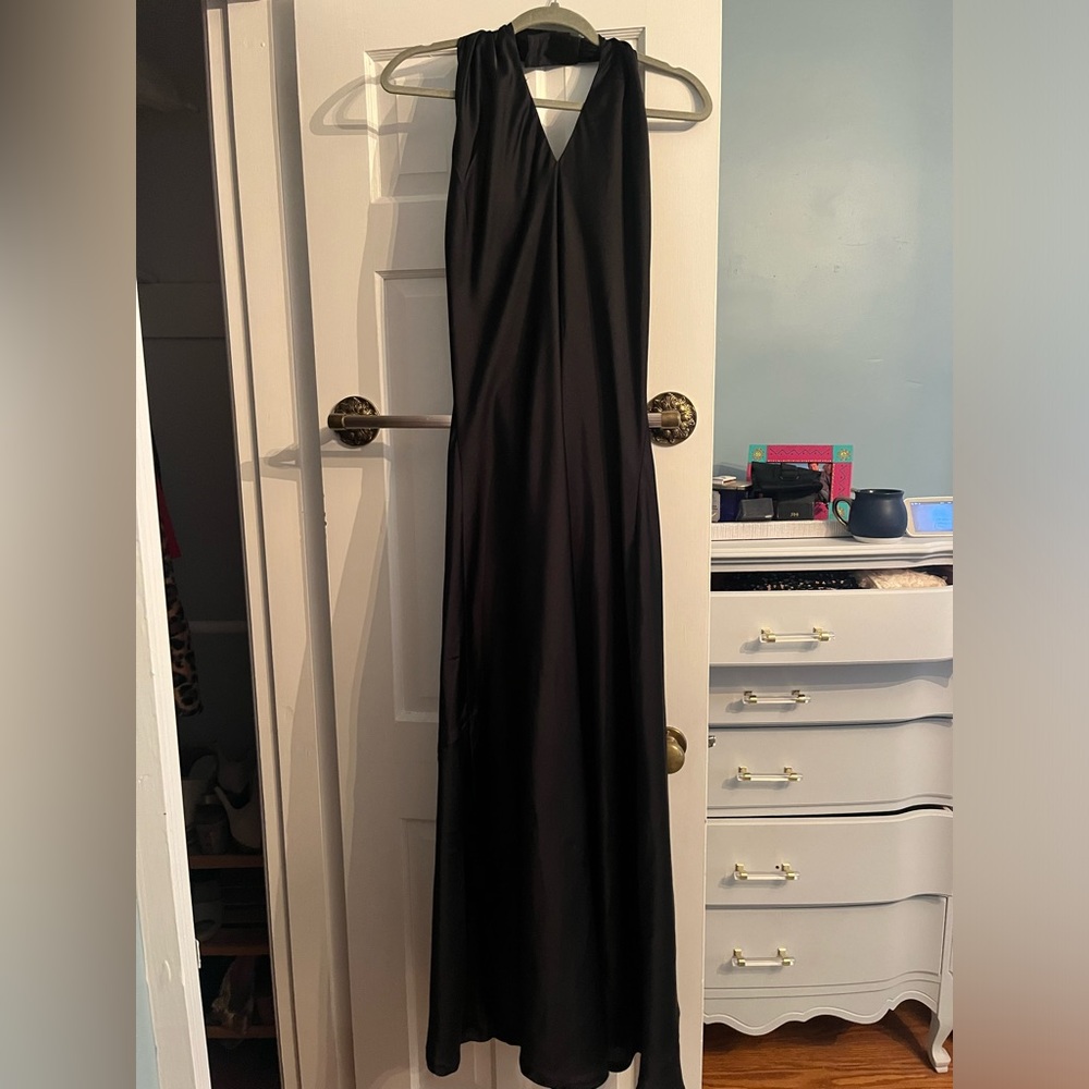 Show Me Your Mumu Black Halter Neck Maxi Dress